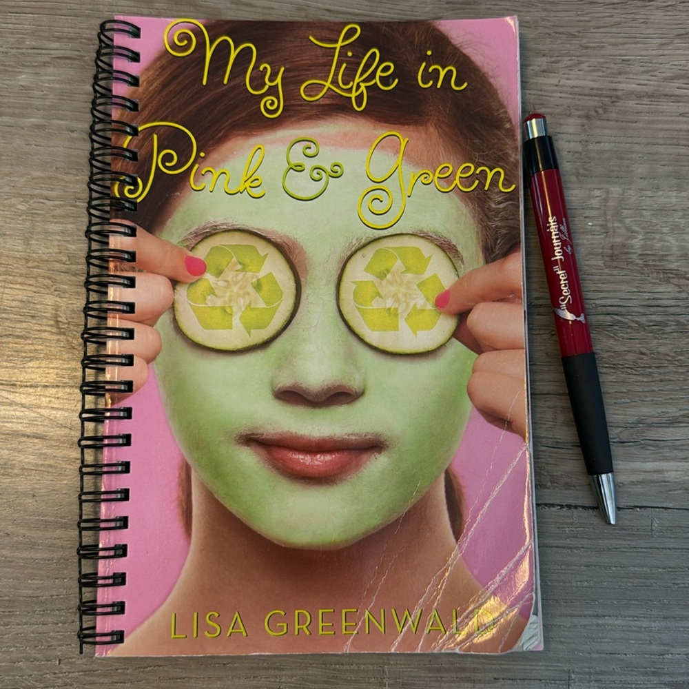 Secret Journal “My Life in Pink and Green” 📚 handmade journal from an old book